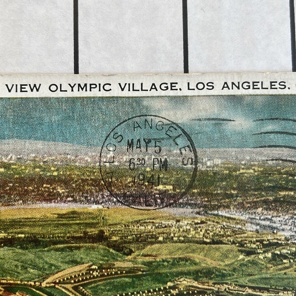 Vintage postcards ca 1940's, Olympic Village in LA; Rose Bowl, Municipal Stadium - Picture 3 of 12